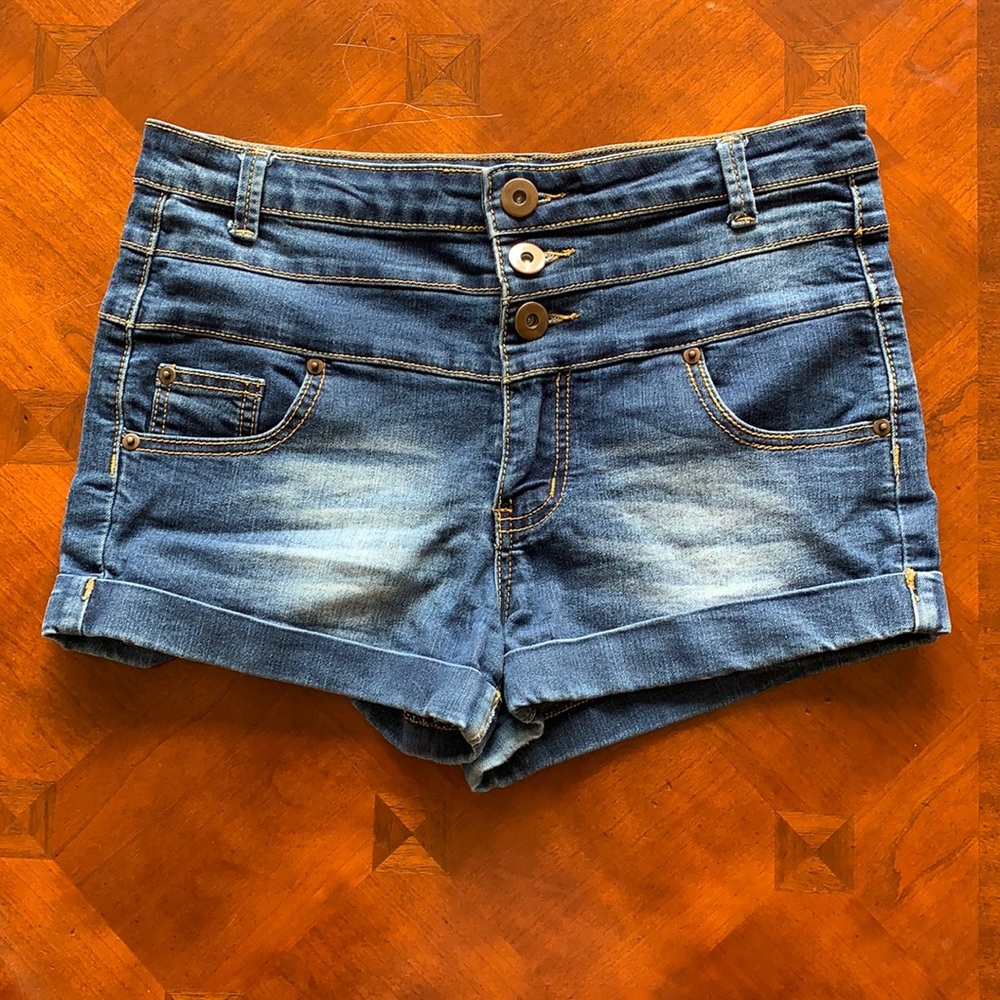 Francesca’s high waisted denim shorts